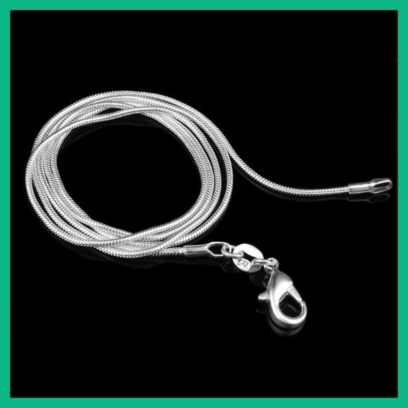 New Unisex Solid Italian Sterling Silver 1mm Rounded Snake Chain - Picture 7 of 10